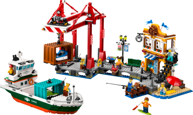 Seaside Harbor with Cargo Ship Revealed