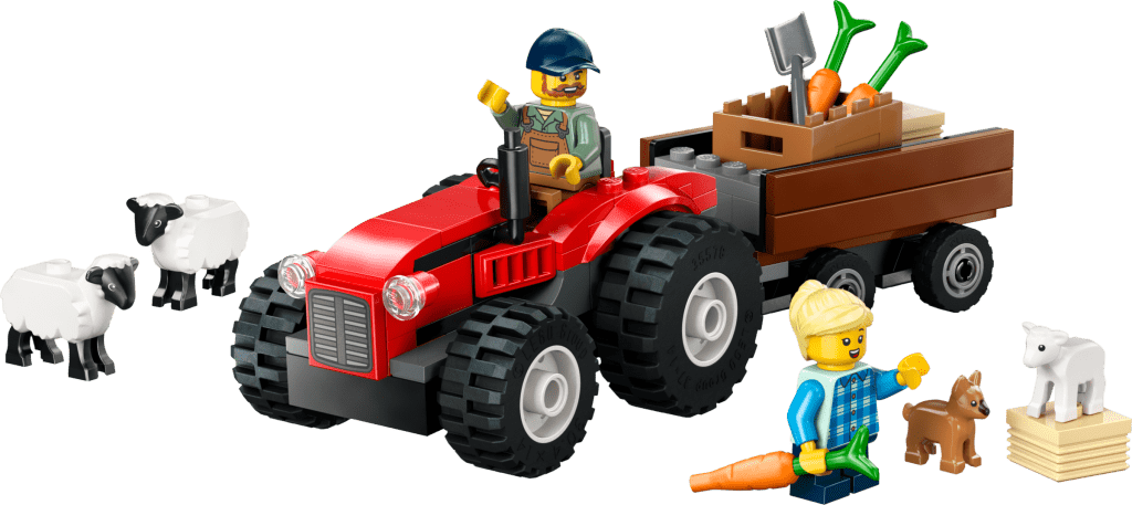 Red Farm Tractor with Trailer & Sheep Revealed