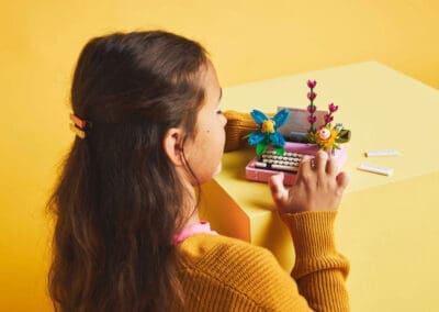 Typewriter with Flowers -