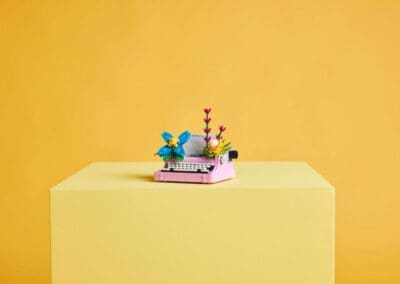 Typewriter with Flowers -