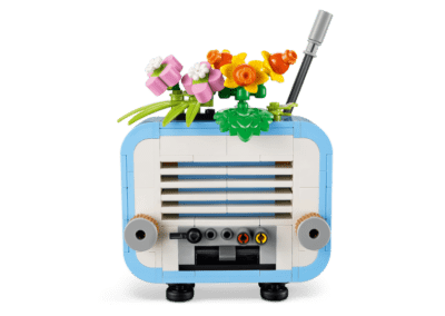 Record Player with Flowers -