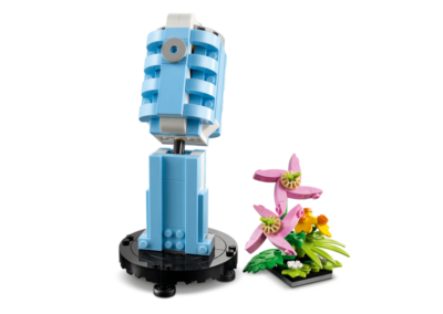 Record Player with Flowers -