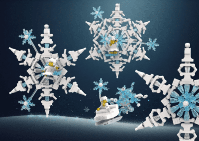 Little Snowflakes Gone Travelling - Ornament Set -