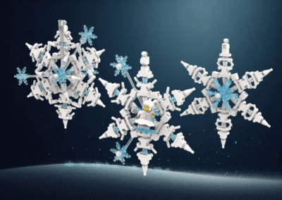 Little Snowflakes Gone Travelling - Ornament Set -