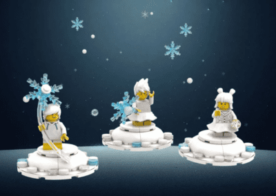 Little Snowflakes Gone Travelling - Ornament Set -