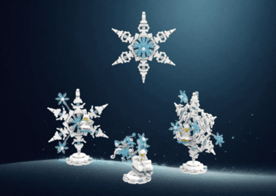 Little Snowflakes Gone Travelling - Ornament Set -