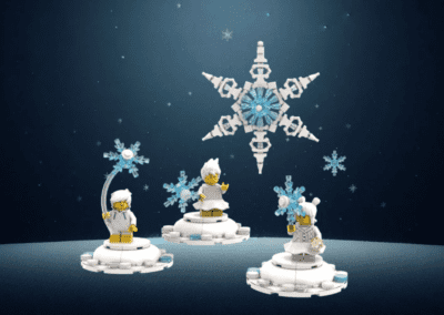 Little Snowflakes Gone Travelling - Ornament Set -