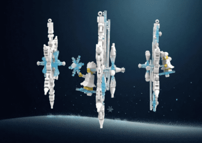 Little Snowflakes Gone Travelling - Ornament Set -