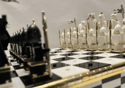 Medieval Chess Set With Storage Drawer -