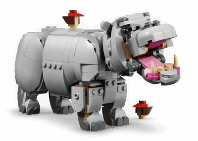 Wild Animals: Majestic Rhino with Birds -