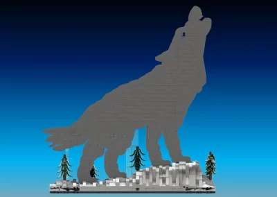 Grey Wolf - Forest Hunter - Statue -